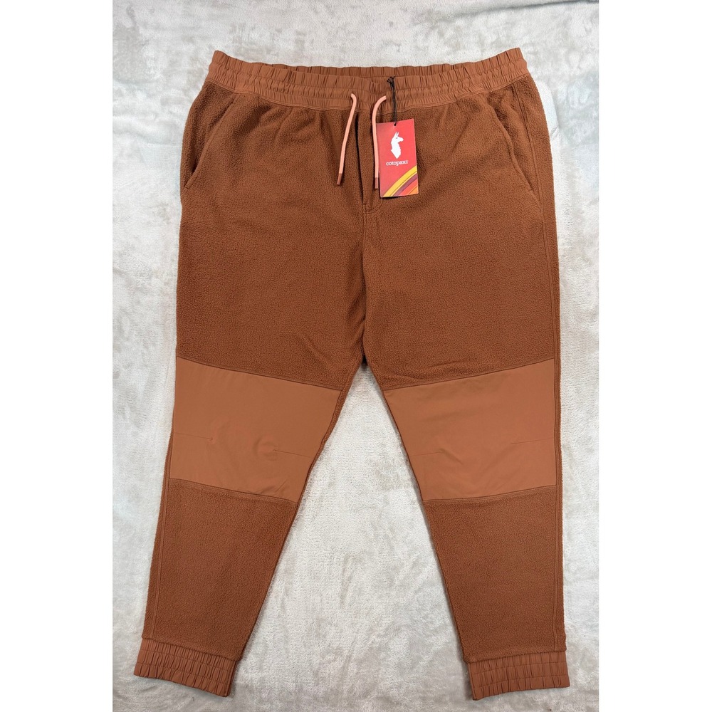 NWT Cotopaxi Mens Abrazo Fleece Jogger Pants Rust Brown XXL